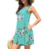 imageWEACZZY Women Summer Casual Swing T Shirt Dresses Beach Cover up Loose DressMint Green