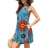 imageWEACZZY Women Summer Casual Swing T Shirt Dresses Beach Cover up Loose DressMix Blue