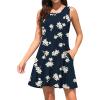 imageWEACZZY Women Summer Casual Swing T Shirt Dresses Beach Cover up Loose DressNavy Lily