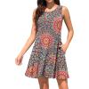 imageWEACZZY Women Summer Casual Swing T Shirt Dresses Beach Cover up Loose DressPeacock Blue