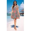 imageWEACZZY Women Summer Casual Swing T Shirt Dresses Beach Cover up Loose DressPeacock Blue