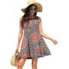 imageWEACZZY Women Summer Casual Swing T Shirt Dresses Beach Cover up Loose DressPeacock Blue