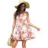 imageWEACZZY Women Summer Casual Swing T Shirt Dresses Beach Cover up Loose DressPink Lily Beige