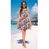 imageWEACZZY Women Summer Casual Swing T Shirt Dresses Beach Cover up Loose DressPurple Flower Green