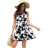 imageWEACZZY Women Summer Casual Swing T Shirt Dresses Beach Cover up Loose DressSketch Black White