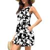 imageWEACZZY Women Summer Casual Swing T Shirt Dresses Beach Cover up Loose DressSketch Black White