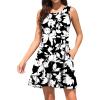imageWEACZZY Women Summer Casual Swing T Shirt Dresses Beach Cover up Loose DressSketch Black White