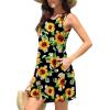imageWEACZZY Women Summer Casual Swing T Shirt Dresses Beach Cover up Loose DressSunflower