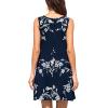 imageWEACZZY Women Summer Casual Swing T Shirt Dresses Beach Cover up Loose DressWhite Flower Navy