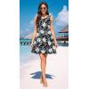 imageWEACZZY Women Summer Casual Swing T Shirt Dresses Beach Cover up Loose DressWhite Lily