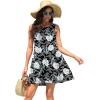 imageWEACZZY Women Summer Casual Swing T Shirt Dresses Beach Cover up Loose DressWhite Lily