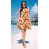 imageWEACZZY Women Summer Casual Swing T Shirt Dresses Beach Cover up Loose DressYellow Roses White