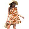 imageWEACZZY Women Summer Casual Swing T Shirt Dresses Beach Cover up Loose DressYellow Roses White