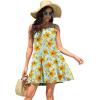 imageWEACZZY Women Summer Casual Swing T Shirt Dresses Beach Cover up Loose DressYellow Sunflower