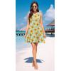 imageWEACZZY Women Summer Casual Swing T Shirt Dresses Beach Cover up Loose DressYellow Sunflower