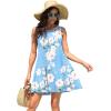 imageWEACZZY Women Summer Casual Swing T Shirt Dresses Beach Cover up Loose DressYh Light Blue