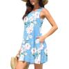 imageWEACZZY Women Summer Casual Swing T Shirt Dresses Beach Cover up Loose DressYh Light Blue