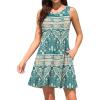 imageWEACZZY Women Summer Casual Swing T Shirt Dresses Beach Cover up Loose DressYy Green Khaki