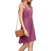imageWEACZZY Womens 2025 Summer Dresses V Neck Spaghetti Strap Sundress Casual Beach Flowy Mini Dress with PocketsA Mauve