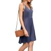 imageWEACZZY Womens 2025 Summer Dresses V Neck Spaghetti Strap Sundress Casual Beach Flowy Mini Dress with PocketsA Purple Gray