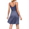 imageWEACZZY Womens 2025 Summer Dresses V Neck Spaghetti Strap Sundress Casual Beach Flowy Mini Dress with PocketsA Purple Gray