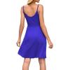 imageWEACZZY Womens 2025 Summer Dresses V Neck Spaghetti Strap Sundress Casual Beach Flowy Mini Dress with PocketsA Royal Blue