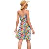 imageWEACZZY Womens 2025 Summer Dresses V Neck Spaghetti Strap Sundress Casual Beach Flowy Mini Dress with PocketsColor Flower Blue