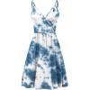 imageWEACZZY Womens 2025 Summer Dresses V Neck Spaghetti Strap Sundress Casual Beach Flowy Mini Dress with PocketsColorful Blue