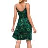 imageWEACZZY Womens 2025 Summer Dresses V Neck Spaghetti Strap Sundress Casual Beach Flowy Mini Dress with PocketsFloralgreen
