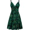imageWEACZZY Womens 2025 Summer Dresses V Neck Spaghetti Strap Sundress Casual Beach Flowy Mini Dress with PocketsFloralgreen