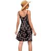 imageWEACZZY Womens 2025 Summer Dresses V Neck Spaghetti Strap Sundress Casual Beach Flowy Mini Dress with PocketsGypsophila Black
