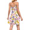 imageWEACZZY Womens 2025 Summer Dresses V Neck Spaghetti Strap Sundress Casual Beach Flowy Mini Dress with PocketsInk Purple Yellow