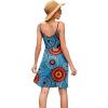 imageWEACZZY Womens 2025 Summer Dresses V Neck Spaghetti Strap Sundress Casual Beach Flowy Mini Dress with PocketsMix Blue