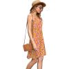 imageWEACZZY Womens 2025 Summer Dresses V Neck Spaghetti Strap Sundress Casual Beach Flowy Mini Dress with PocketsYellow Rose Red White
