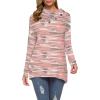 imageWEACZZY Womens Long Sleeve Shirts Button Cowl Neck Casual Loose Tunic Tops Blouse Dressy Fall Fashion 2025Camo Pink