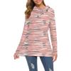 imageWEACZZY Womens Long Sleeve Shirts Button Cowl Neck Casual Loose Tunic Tops Blouse Dressy Fall Fashion 2025Camo Pink