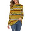 imageWEACZZY Womens Long Sleeve Shirts Button Cowl Neck Casual Loose Tunic Tops Blouse Dressy Fall Fashion 2025Stripe Yellow