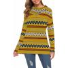 imageWEACZZY Womens Long Sleeve Shirts Button Cowl Neck Casual Loose Tunic Tops Blouse Dressy Fall Fashion 2025Stripe Yellow