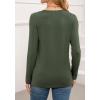 imageWEACZZY Womens Long Sleeve Tops Dressy Casual Sexy V Neck Work Shirts Loose Fit Blouses Tunic Fall Fashion Outfits 2025Army Green