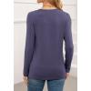 imageWEACZZY Womens Long Sleeve Tops Dressy Casual Sexy V Neck Work Shirts Loose Fit Blouses Tunic Fall Fashion Outfits 2025Purple Grey