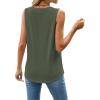 imageWEACZZY Womens Puff Short Sleeve Tops Dressy Casual Crew Neck Pleated T Shirts Cute Blouse Tunic Top Fashion Clothes 2025Z Army Green Tank