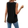 imageWEACZZY Womens Puff Short Sleeve Tops Dressy Casual Crew Neck Pleated T Shirts Cute Blouse Tunic Top Fashion Clothes 2025Z Black Tank