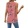 imageWEACZZY Womens Puff Short Sleeve Tops Dressy Casual Crew Neck Pleated T Shirts Cute Blouse Tunic Top Fashion Clothes 2025Z Floral Sugar Pink Tank