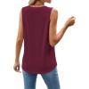 imageWEACZZY Womens Puff Short Sleeve Tops Dressy Casual Crew Neck Pleated T Shirts Cute Blouse Tunic Top Fashion Clothes 2025Z Wine Red Tank