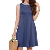 imageWEACZZY 2025 Summer Dresses for Women Casual Loose Fit Beach Vacation Sundress Sleeveless Crewneck Tank Dress with Pockets01 Purple Gray