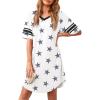 Navy Star White
