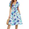 Blue White Floral