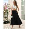 imageBerydress Long Skirts for Women with Pockets Trendy Elastic High Waist Flowy Swing A Line Ruffle Tiered Maxi SkirtBlack