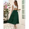 imageBerydress Long Skirts for Women with Pockets Trendy Elastic High Waist Flowy Swing A Line Ruffle Tiered Maxi SkirtDark Green