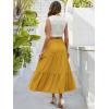 imageBerydress Long Skirts for Women with Pockets Trendy Elastic High Waist Flowy Swing A Line Ruffle Tiered Maxi SkirtGinger